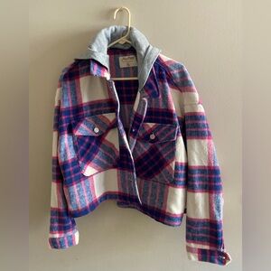 NWT Miss Posh Jacket Shacket In Prime Time Color Way Plaid Womens Size XL